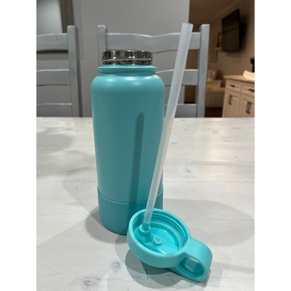 Wellness aqua water Bottle with straw used once